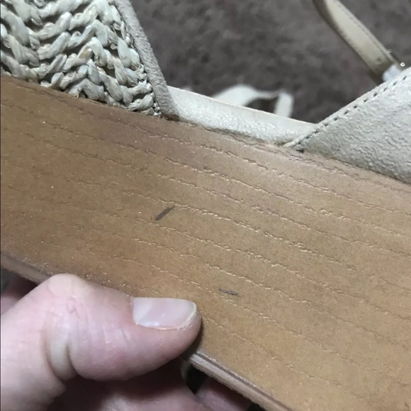 2 FOR $20 CL By Laundry Charlise Wedge Sandals Natural Ankle - Picture 7 of 11